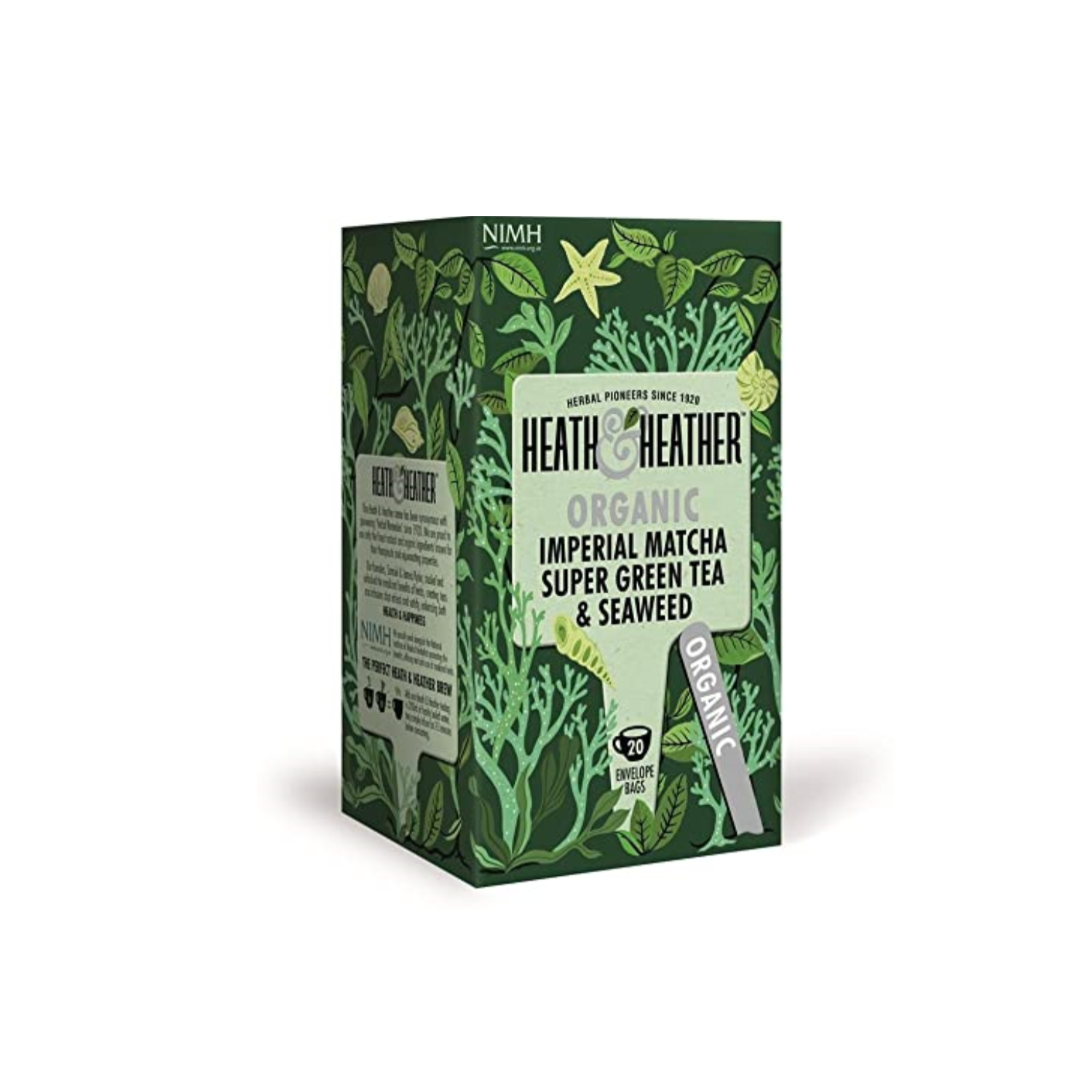 Heath & Heather®, Té Verde Biologico Imperial Matcha con Alga Marina – 1 x  20 Bustine di Té (40 Gr)